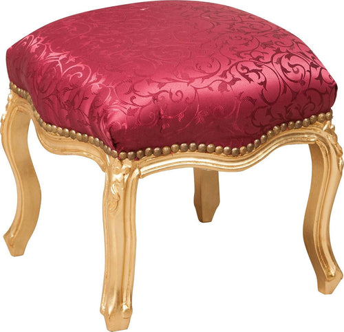 Biscottini-Panchetto-poggiapiedi-stile-francese-Luigi-XVI-in-legno-massello-di-faggio