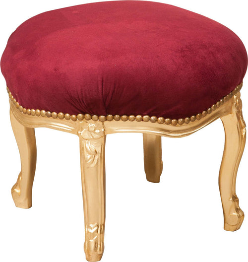 Biscottini-Panchetto-poggiapiedi-stile-francese-Luigi-XVI-in-legno-massello-di-faggio