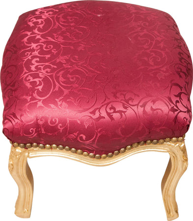 Biscottini-Panchetto-poggiapiedi-stile-francese-Luigi-XVI-in-legno-massello-di-faggio