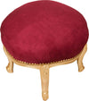 Biscottini-Panchetto-poggiapiedi-stile-francese-Luigi-XVI-in-legno-massello-di-faggio