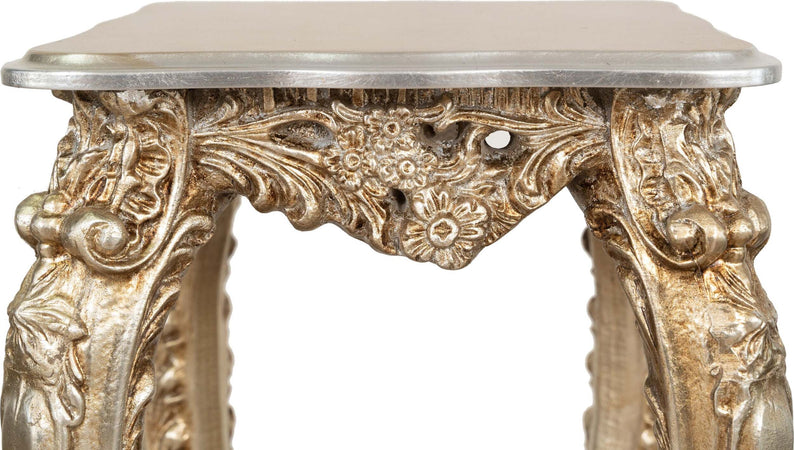 Biscottini-PANCHETTO-PORTAVASO-IN-FINITURA-FOGLIA-ARGENTO-ANTICATO-MADE-IN-ITALY