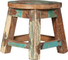 Biscottini-PANCHETTO-ROTONDO-IN-LEGNO-VECCHIO-RICICLATO-DI-TEAK