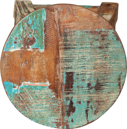 Biscottini-PANCHETTO-ROTONDO-IN-LEGNO-VECCHIO-RICICLATO-DI-TEAK