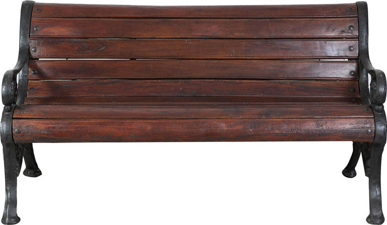 Biscottini-Panchina-in-legno-massiccio-e-ghisa-L145xPR65xH77-cm