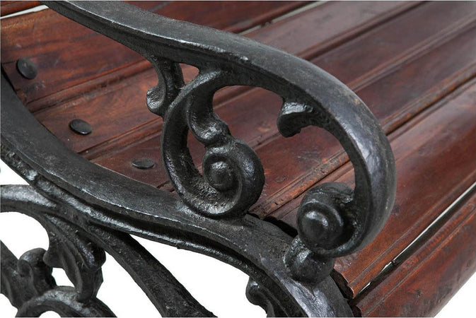 Biscottini-Panchina-in-legno-massiccio-e-ghisa-L145xPR65xH77-cm
