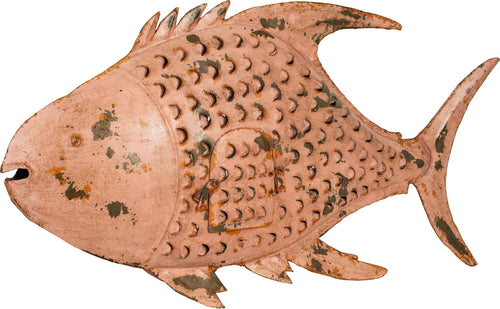 Biscottini-Pesce-porta-candela-in-ferro-dipinto-a-mano