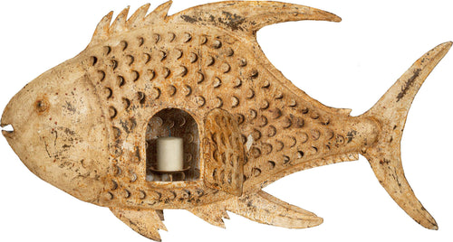 Biscottini-Pesce-porta-candela-in-ferro-dipinto-a-mano