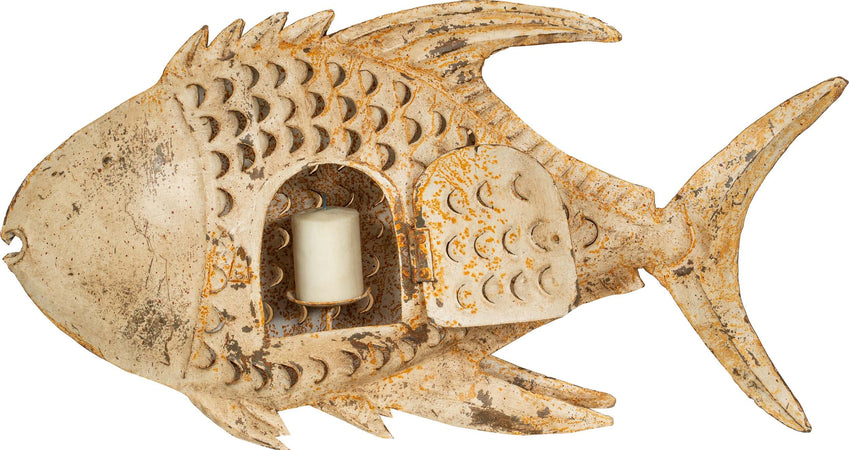 Biscottini-Pesce-porta-candela-in-ferro-dipinto-a-mano