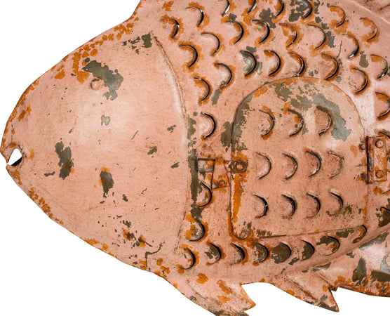 Biscottini-Pesce-porta-candela-in-ferro-dipinto-a-mano