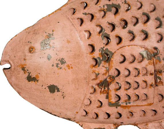 Biscottini-Pesce-porta-candela-in-ferro-dipinto-a-mano