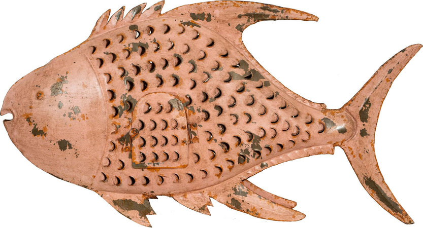 Biscottini-Pesce-porta-candela-in-ferro-dipinto-a-mano