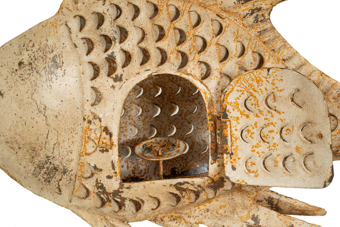 Biscottini-Pesce-porta-candela-in-ferro-dipinto-a-mano