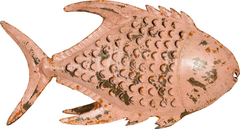 Biscottini-Pesce-porta-candela-in-ferro-dipinto-a-mano
