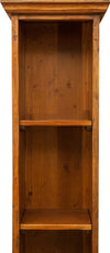 Biscottini-Piccola-libreria-in-legno-massello-di-tiglio-finitura-noce-L40xPR30xH196-cm.-Made-in-Italy