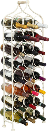 Biscottini-Porta-bottiglie-in-ferro-battuto-finitura-bianca-anticata