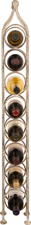 Biscottini-Porta-bottiglie-in-ferro-battuto-finitura-bianca-anticata