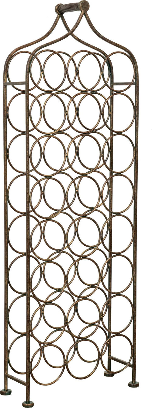 Biscottini-Porta-bottiglie-in-ferro-battuto-finitura-nera-anticata