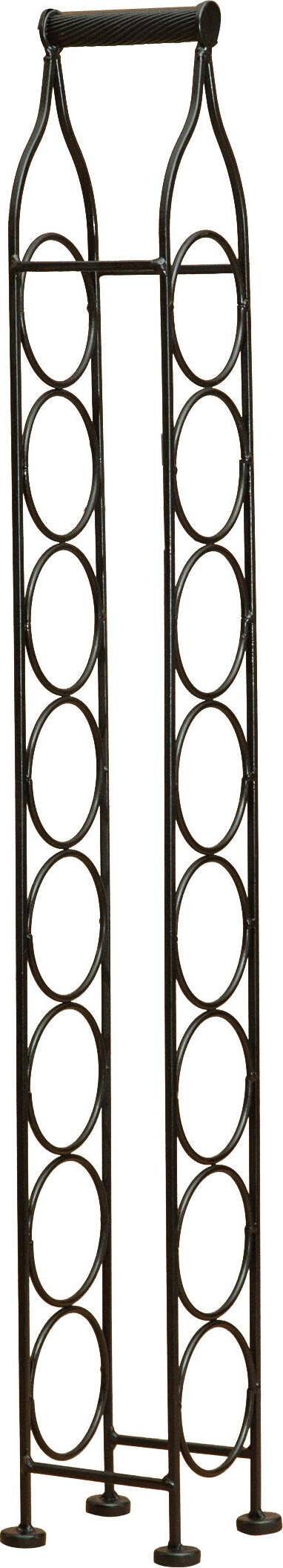 Biscottini-Porta-bottiglie-in-ferro-battuto-finitura-nera-anticata