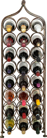 Biscottini-Porta-bottiglie-in-ferro-battuto-finitura-nera-anticata