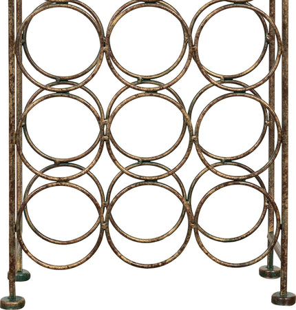 Biscottini-Porta-bottiglie-in-ferro-battuto-finitura-nera-anticata