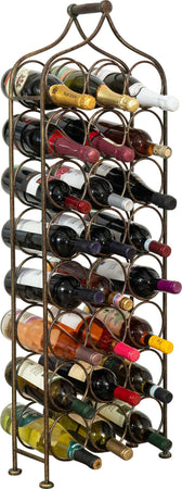 Biscottini-Porta-bottiglie-in-ferro-battuto-finitura-nera-anticata