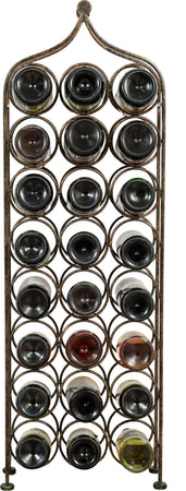 Biscottini-Porta-bottiglie-in-ferro-battuto-finitura-nera-anticata