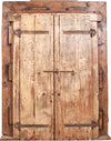 Biscottini-Porta-in-legno-massello-e-ferro-da-interno-o-da-esterno-vecchia-e-antica-medievale-con-telaio-scorrevole