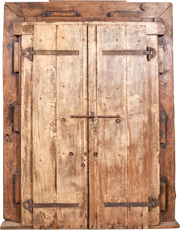 Biscottini-Porta-in-legno-massello-e-ferro-da-interno-o-da-esterno-vecchia-e-antica-medievale-con-telaio-scorrevole