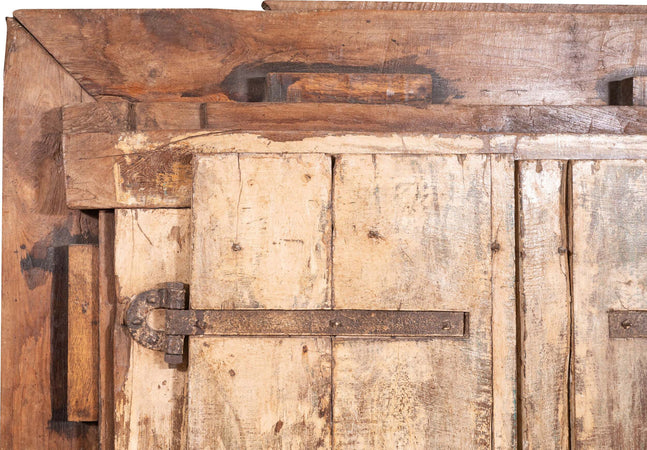Biscottini-Porta-in-legno-massello-e-ferro-da-interno-o-da-esterno-vecchia-e-antica-medievale-con-telaio-scorrevole