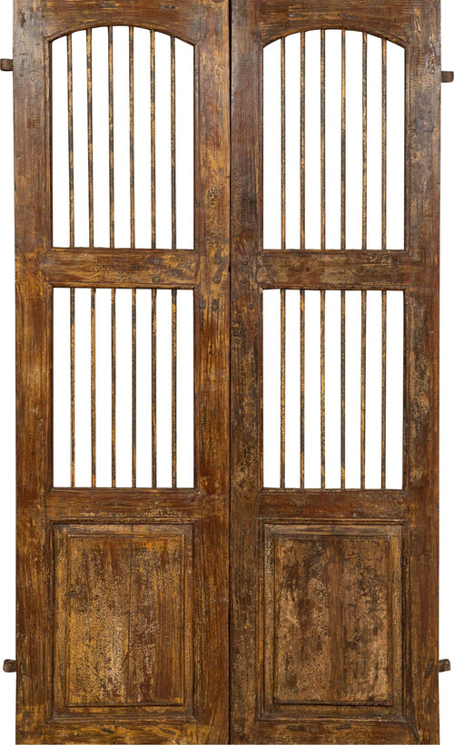 Biscottini-Porta-portone-in-legno-massello-e-ferro-da-interno-o-da-esterno-vecchia-e-antica-medievale-scorrevole