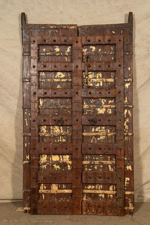 Biscottini-Porta-portone-in-legno-massello-e-ferro-da-interno-o-da-esterno-vecchia-e-antica-medievale-scorrevole