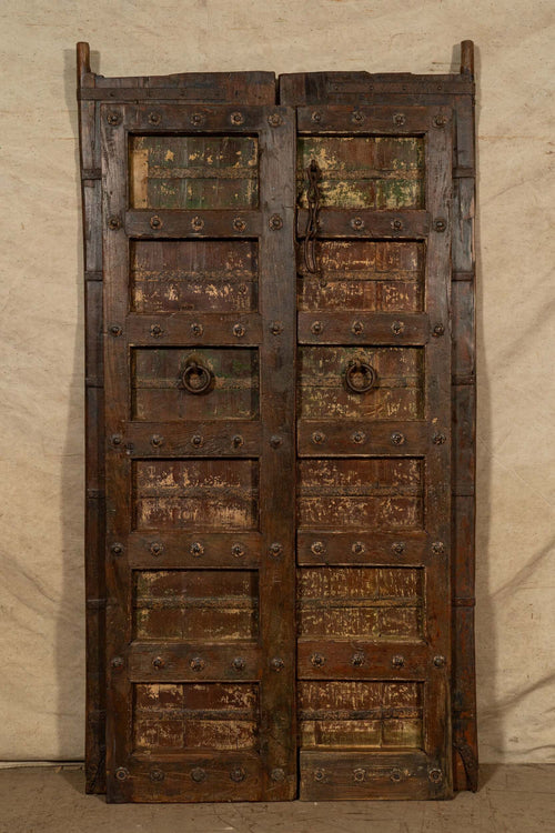 Biscottini-Porta-portone-in-legno-massello-e-ferro-da-interno-o-da-esterno-vecchia-e-antica-medievale-scorrevole