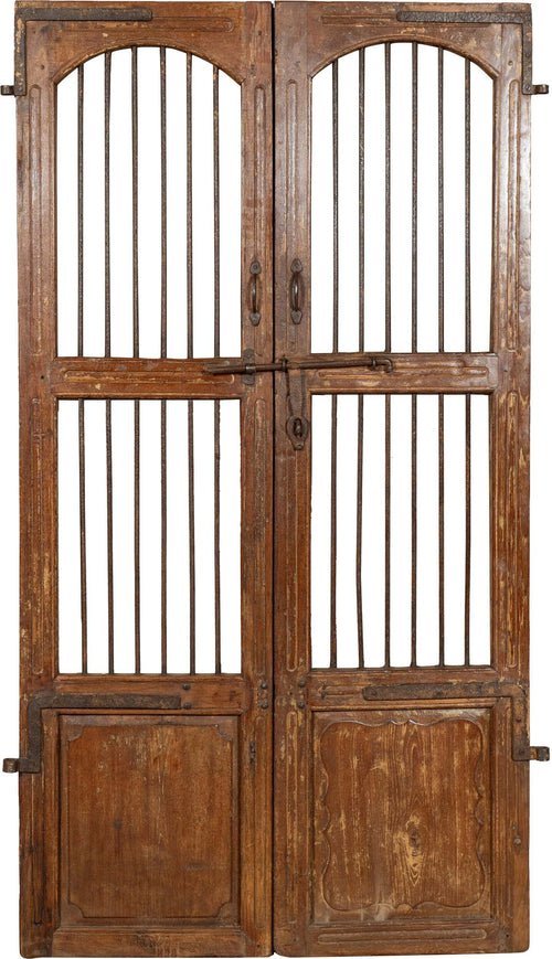 Biscottini-Porta-portone-in-legno-massello-e-ferro-da-interno-o-da-esterno-vecchia-e-antica-medievale-scorrevole