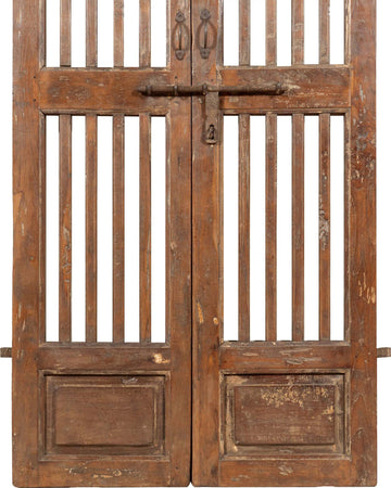 Biscottini-Porta-portone-in-legno-massello-e-ferro-da-interno-o-da-esterno-vecchia-e-antica-medievale-scorrevole
