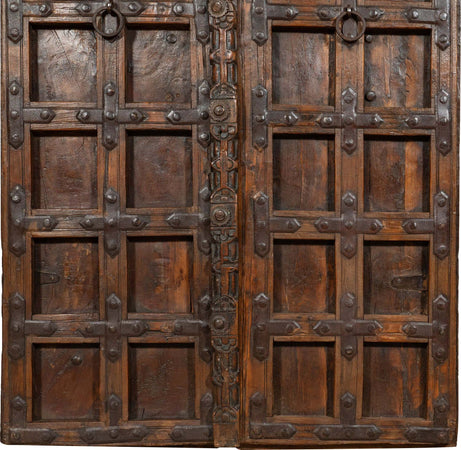 Biscottini-Porta-portone-in-legno-massello-e-ferro-da-interno-o-da-esterno-vecchia-e-antica-medievale-scorrevole