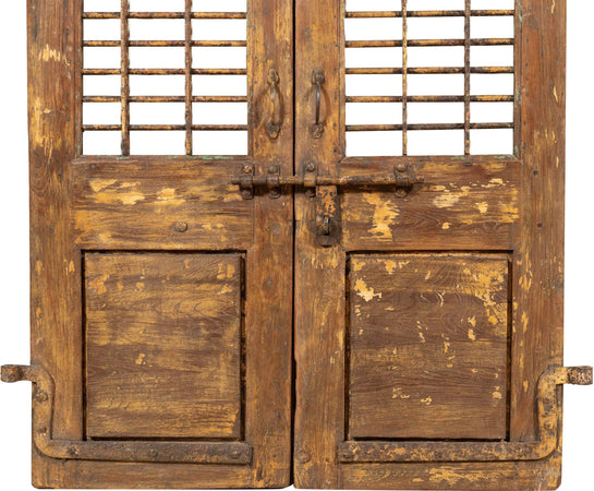 Biscottini-Porta-portone-in-legno-massello-e-ferro-da-interno-o-da-esterno-vecchia-e-antica-medievale-scorrevole
