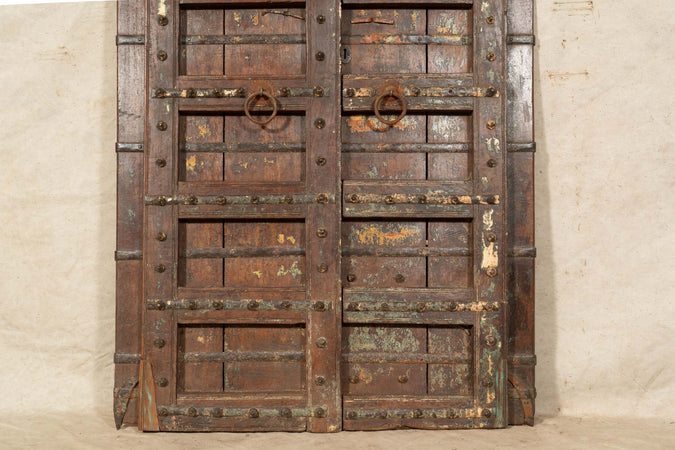 Biscottini-Porta-portone-in-legno-massello-e-ferro-da-interno-o-da-esterno-vecchia-e-antica-medievale-scorrevole