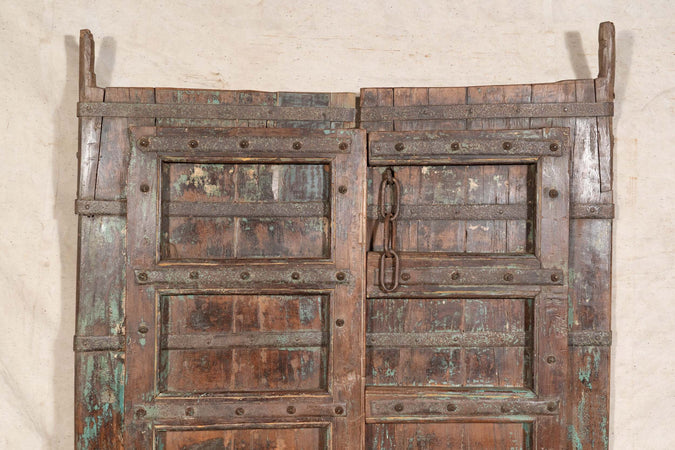 Biscottini-Porta-portone-in-legno-massello-e-ferro-da-interno-o-da-esterno-vecchia-e-antica-medievale-scorrevole