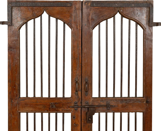 Biscottini-Porta-portone-in-legno-massello-e-ferro-da-interno-o-da-esterno-vecchia-e-antica-medievale-scorrevole