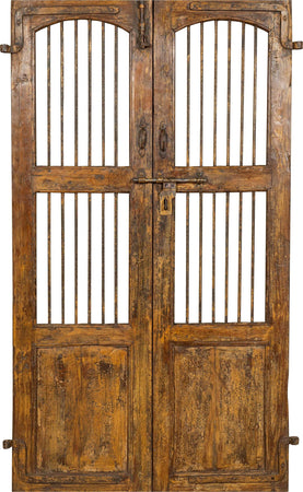 Biscottini-Porta-portone-in-legno-massello-e-ferro-da-interno-o-da-esterno-vecchia-e-antica-medievale-scorrevole