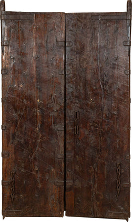 Biscottini-Porta-portone-in-legno-massello-e-ferro-da-interno-o-da-esterno-vecchia-e-antica-medievale-scorrevole