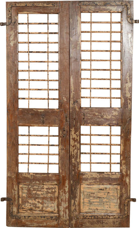 Biscottini-Porta-portone-in-legno-massello-e-ferro-da-interno-o-da-esterno-vecchia-e-antica-medievale-scorrevole