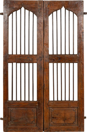Biscottini-Porta-portone-in-legno-massello-e-ferro-da-interno-o-da-esterno-vecchia-e-antica-medievale-scorrevole