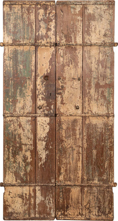 Biscottini-Porta-portone-in-legno-massello-e-ferro-da-interno-o-da-esterno-vecchia-e-antica-medievale-scorrevole