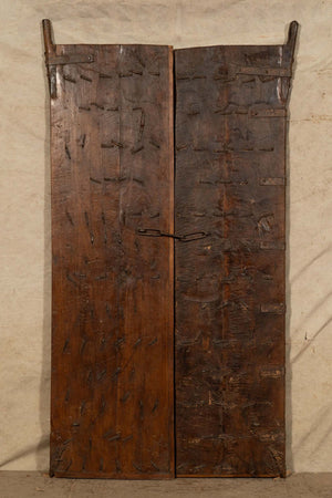 Biscottini-Porta-portone-in-legno-massello-e-ferro-da-interno-o-da-esterno-vecchia-e-antica-medievale-scorrevole