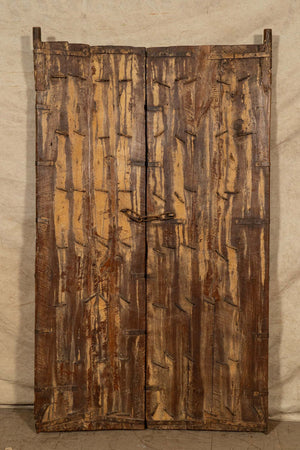Biscottini-Porta-portone-in-legno-massello-e-ferro-da-interno-o-da-esterno-vecchia-e-antica-medievale-scorrevole