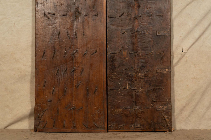 Biscottini-Porta-portone-in-legno-massello-e-ferro-da-interno-o-da-esterno-vecchia-e-antica-medievale-scorrevole