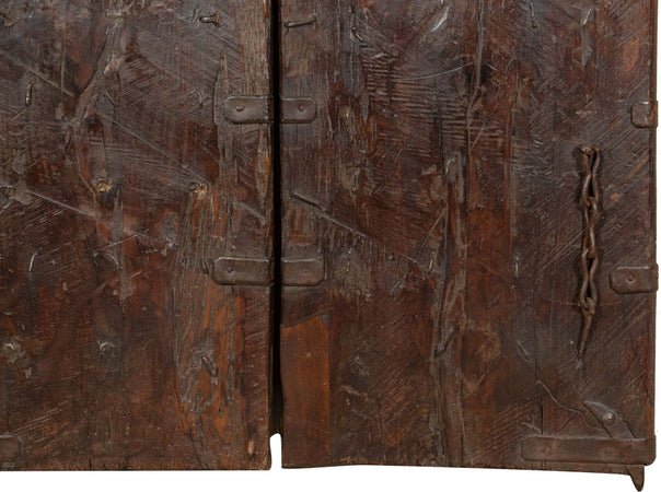 Biscottini-Porta-portone-in-legno-massello-e-ferro-da-interno-o-da-esterno-vecchia-e-antica-medievale-scorrevole