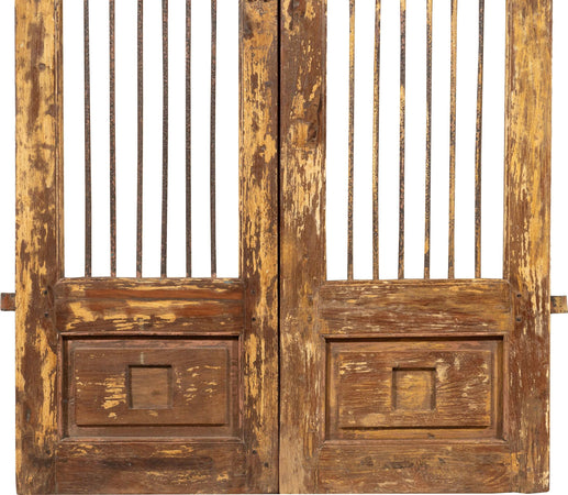 Biscottini-Porta-portone-in-legno-massello-e-ferro-da-interno-o-da-esterno-vecchia-e-antica-medievale-scorrevole