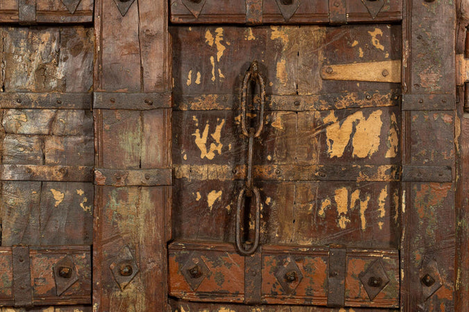 Biscottini-Porta-portone-in-legno-massello-e-ferro-da-interno-o-da-esterno-vecchia-e-antica-medievale-scorrevole